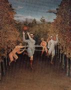 Henri Rousseau fotbollsspelarna oil painting